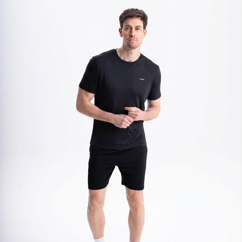 RESET I Natural Performance Tee | Black