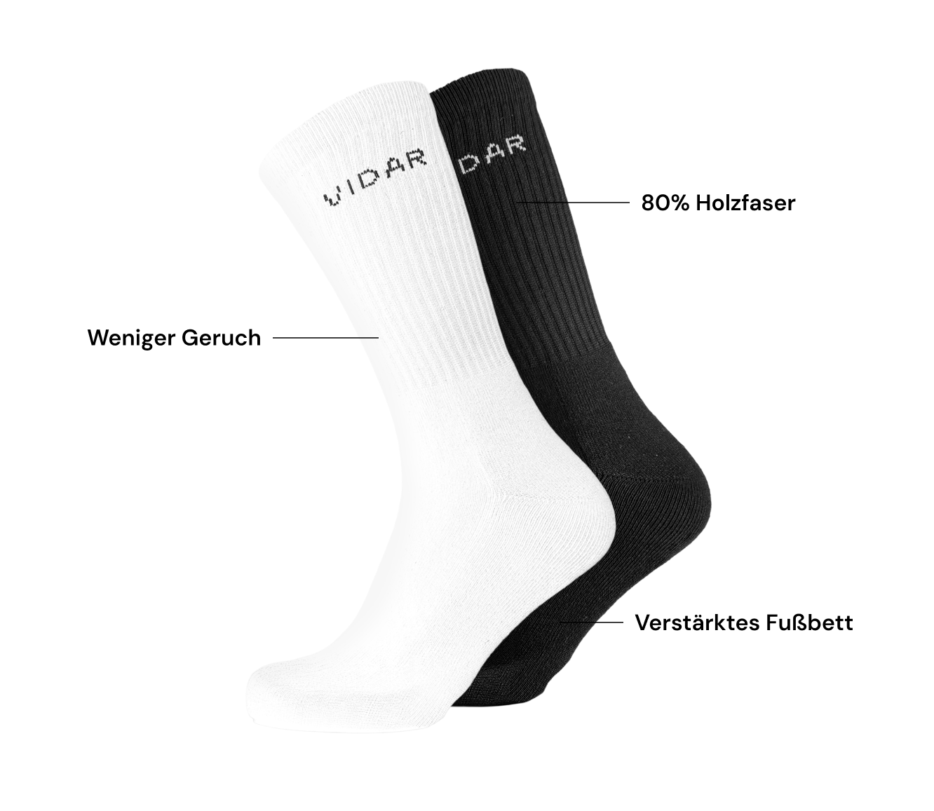 4er-Pack VIDAR Socken aus TENCEL™ - Black