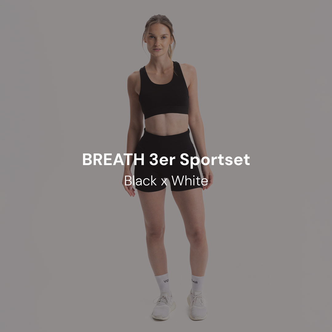 BREATH 3er Sportset | Black x White
