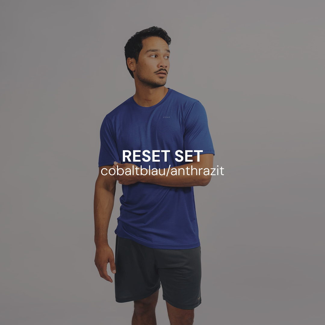 RESET Set (kurz) - cobaltblau/anthrazit