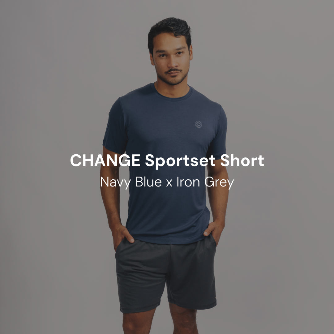CHANGE Sportset Short | Navy Blue x Iron Grey