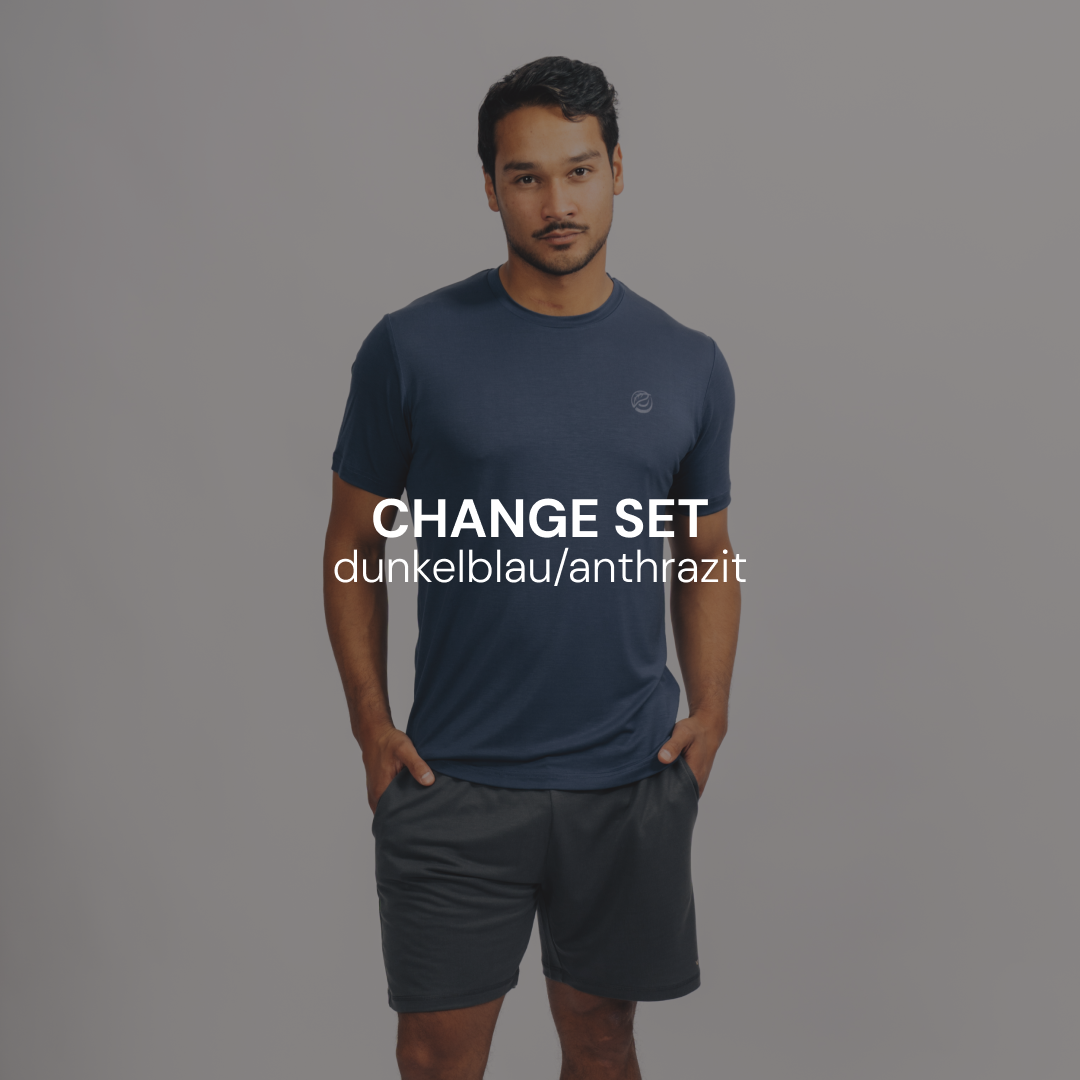 CHANGE Sportset (kurz) - blau / anthrazit