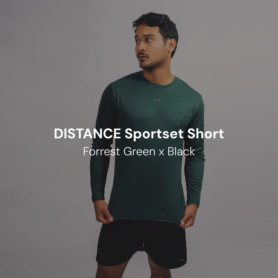 DISTANCE Sportset Short | Forrest Green x Black