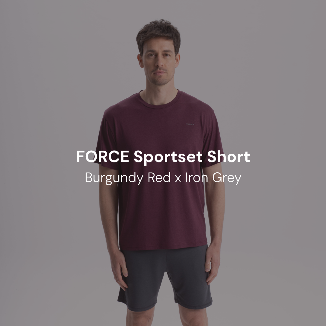 FORCE Sportset Short | Burgundy Red x Iron Grey