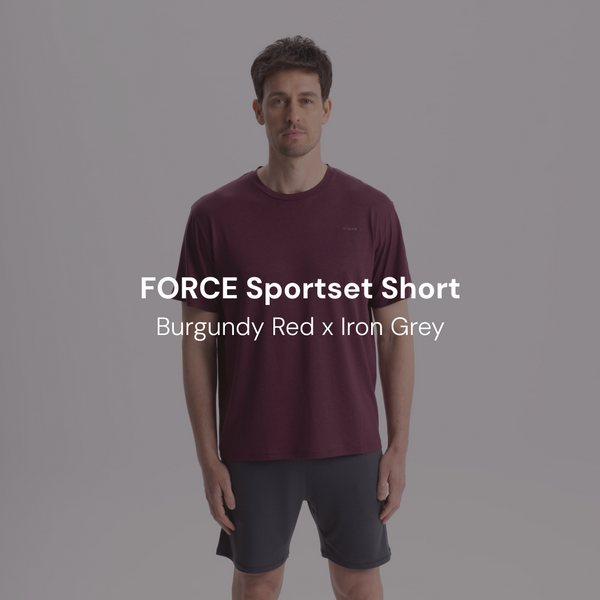 FORCE Sportset Short | Burgundy Red x Iron Grey