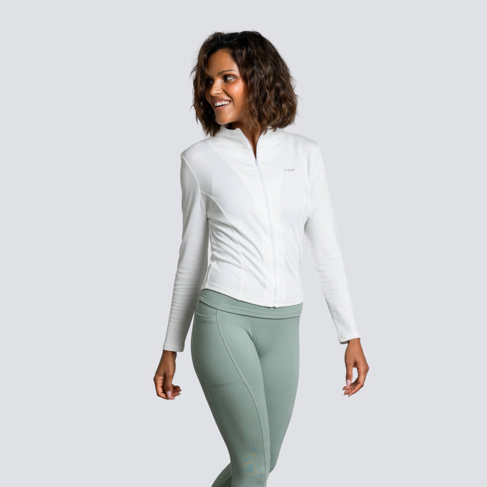 AURA | Natural Full-Zip | White