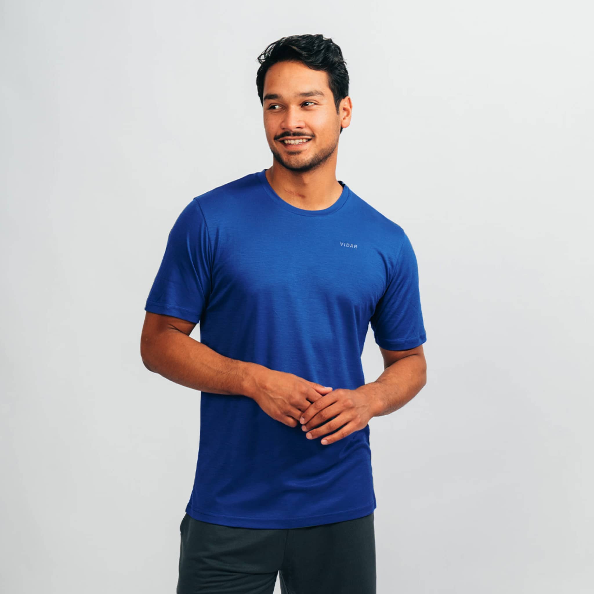 RESET I Natural Performance Tee - cobalt blau