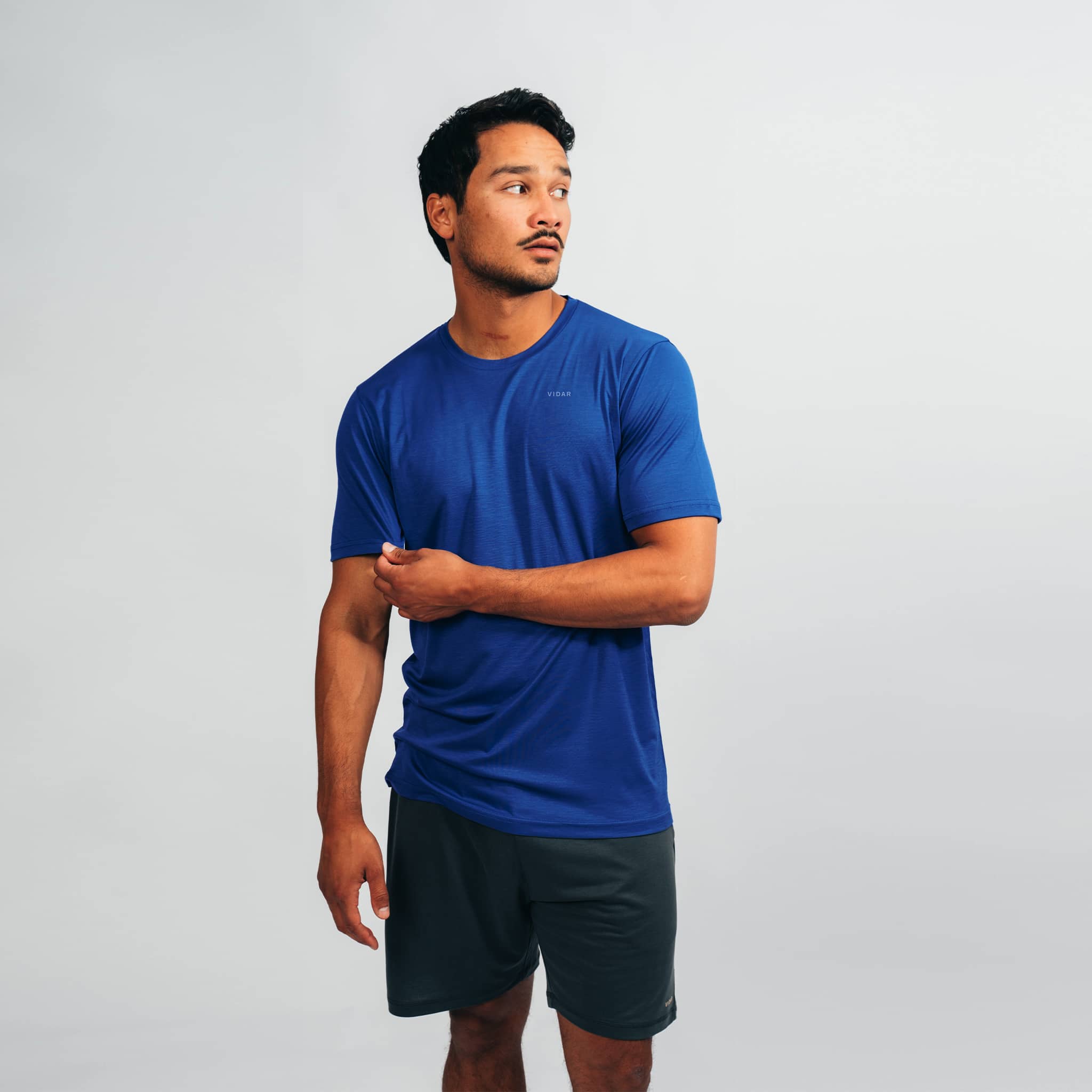 RESET I Natural Performance Tee - cobalt blau