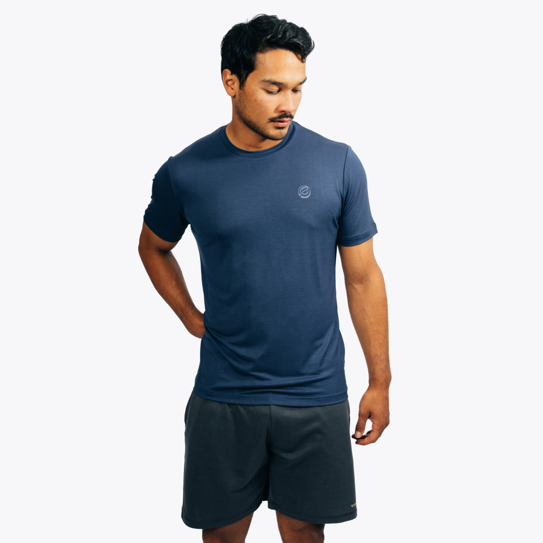 CHANGE I Natural Sport Tee | Navy Blue