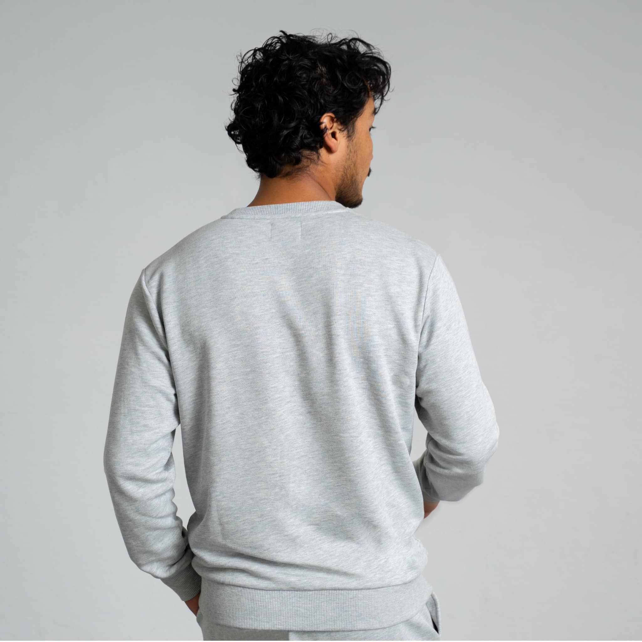 RECORD I Natural Crewneck Sweater - grau-meliert