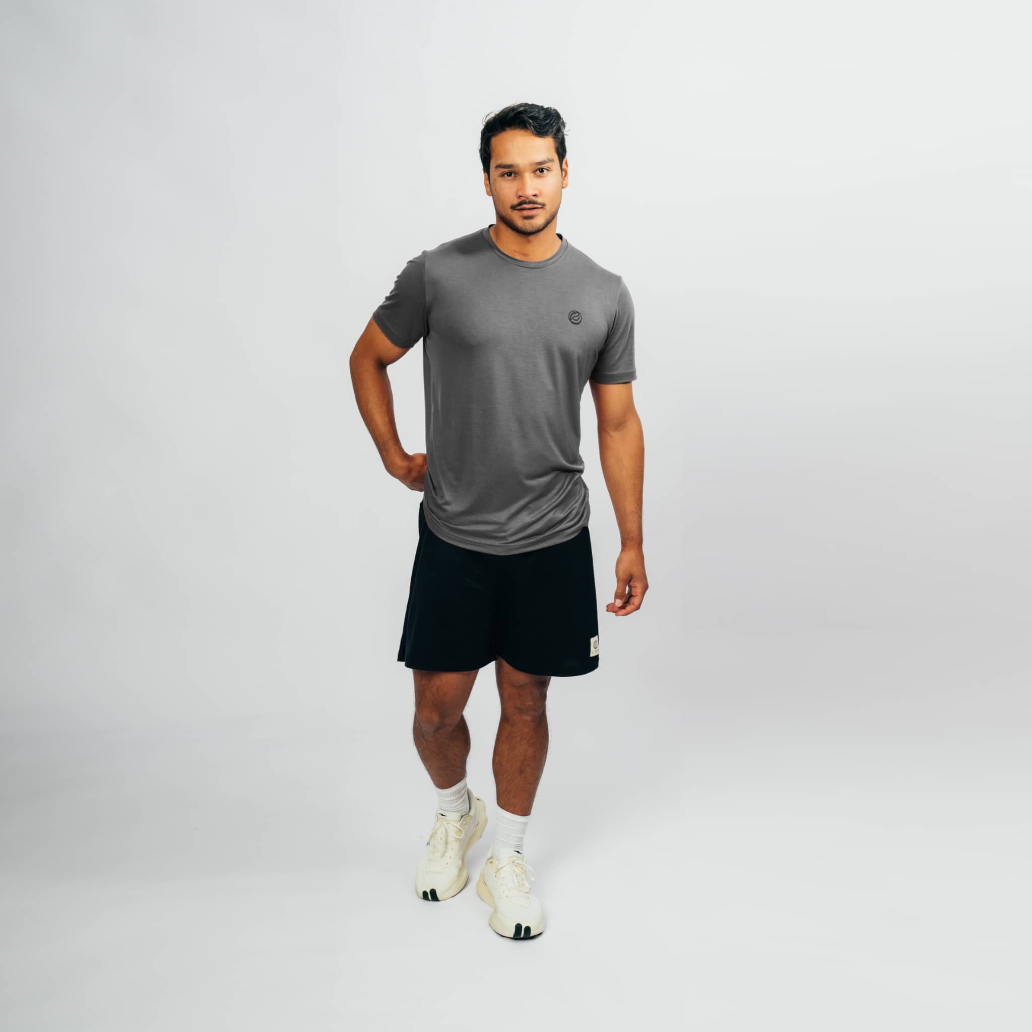 CHANGE I Natural Sport Tee - dunkelgrau