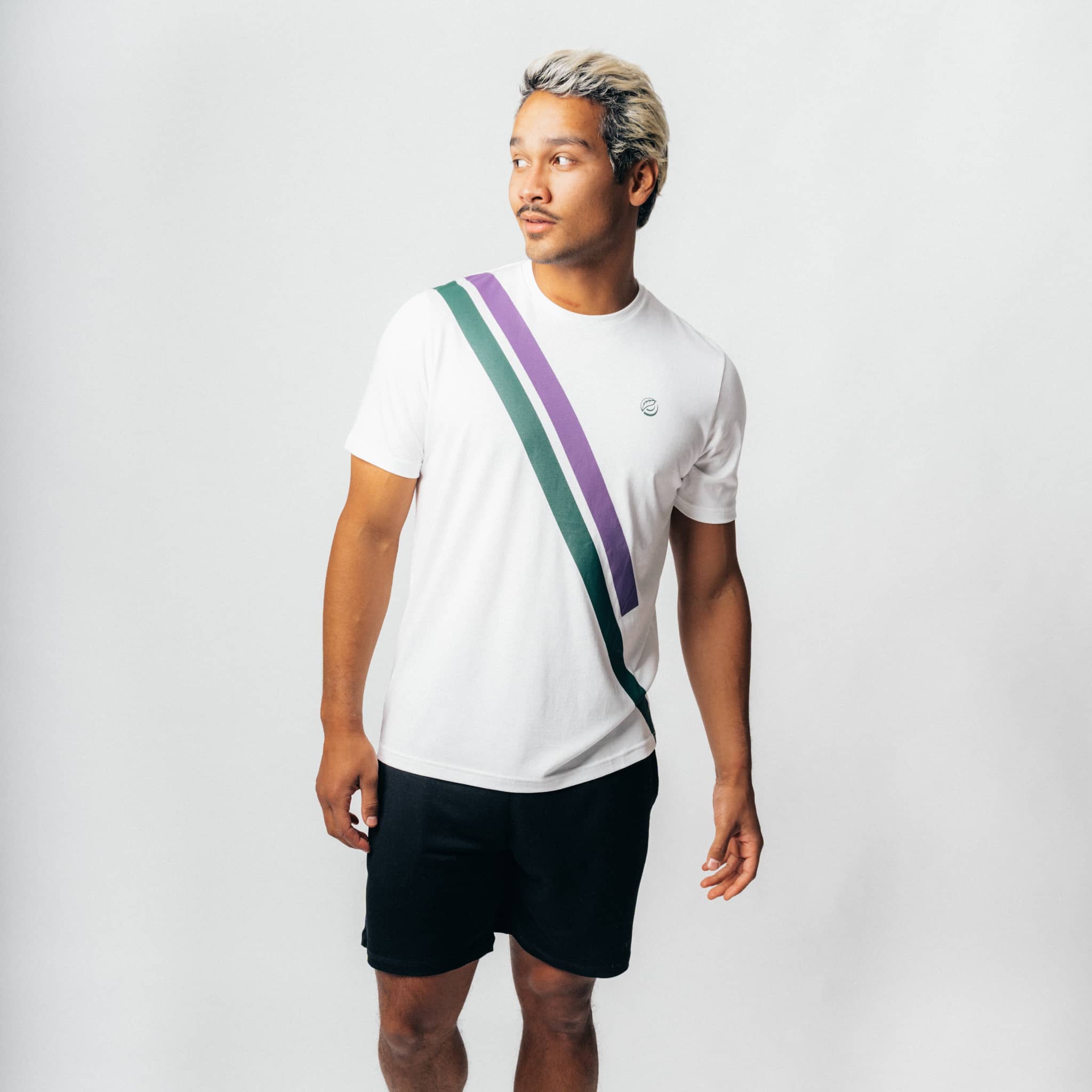 SLAM I Natural Tennis Shirt - rot / blau gestreift