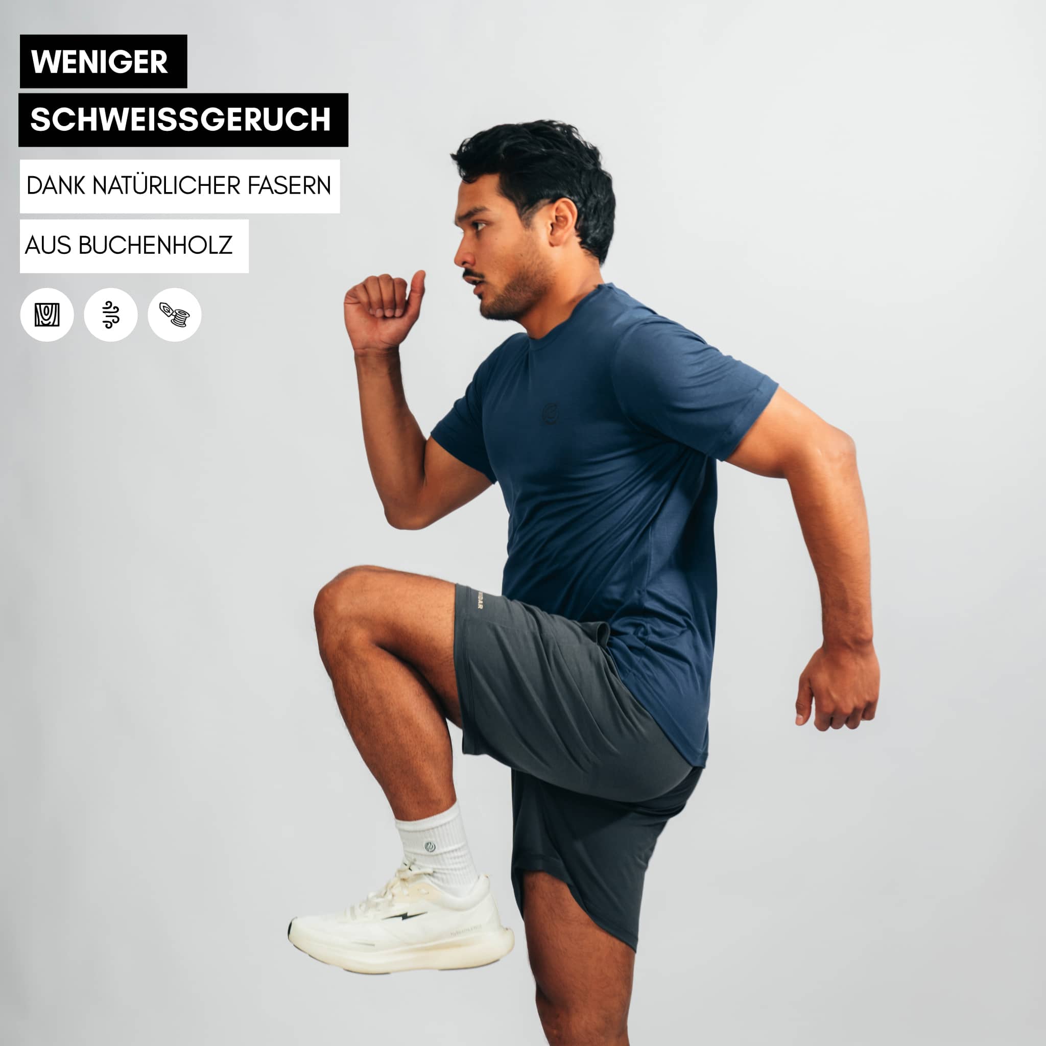 CHANGE I Natural Sport Tee - blau