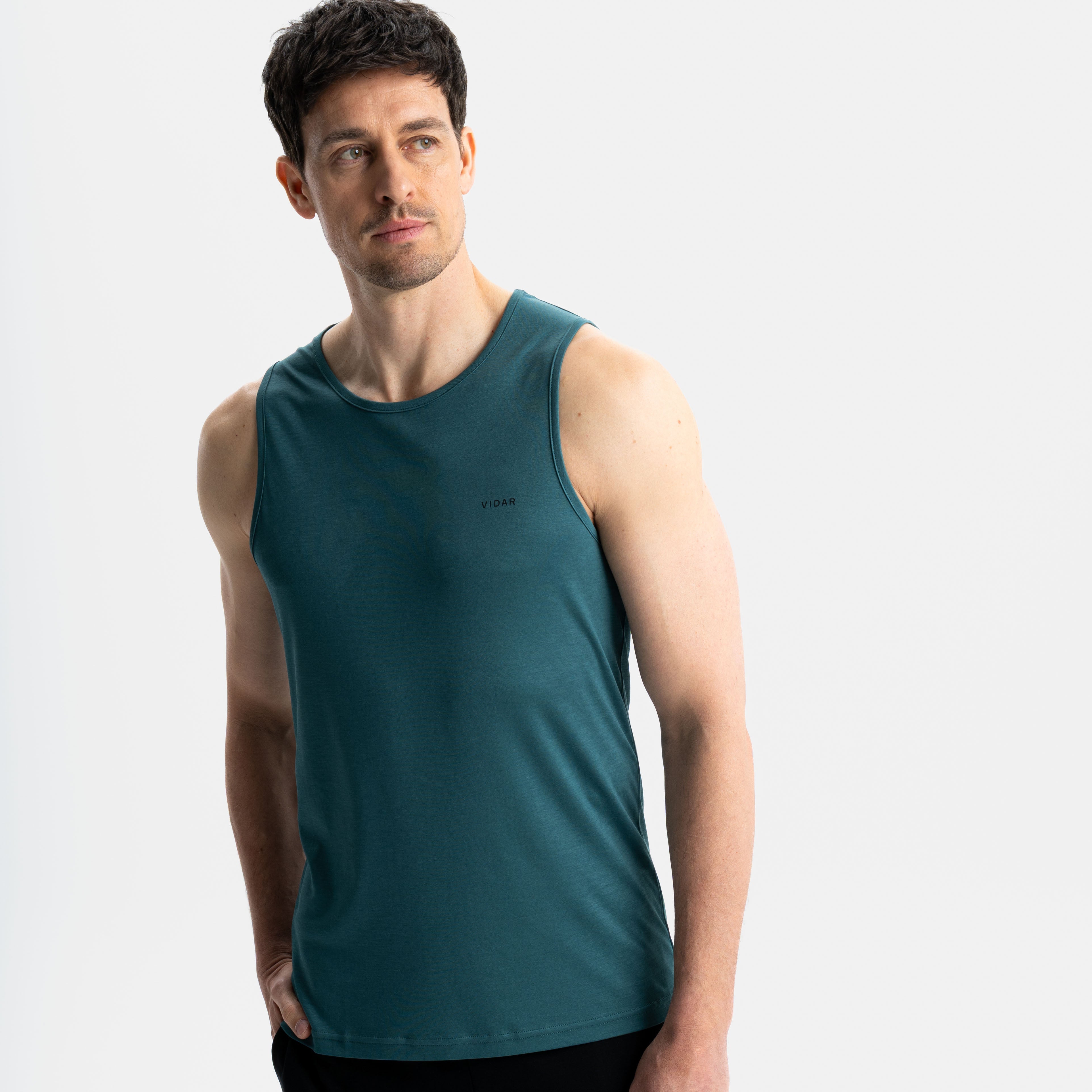 ANSWER | Sleeveless Sport Shirt | Deep Sea Green
