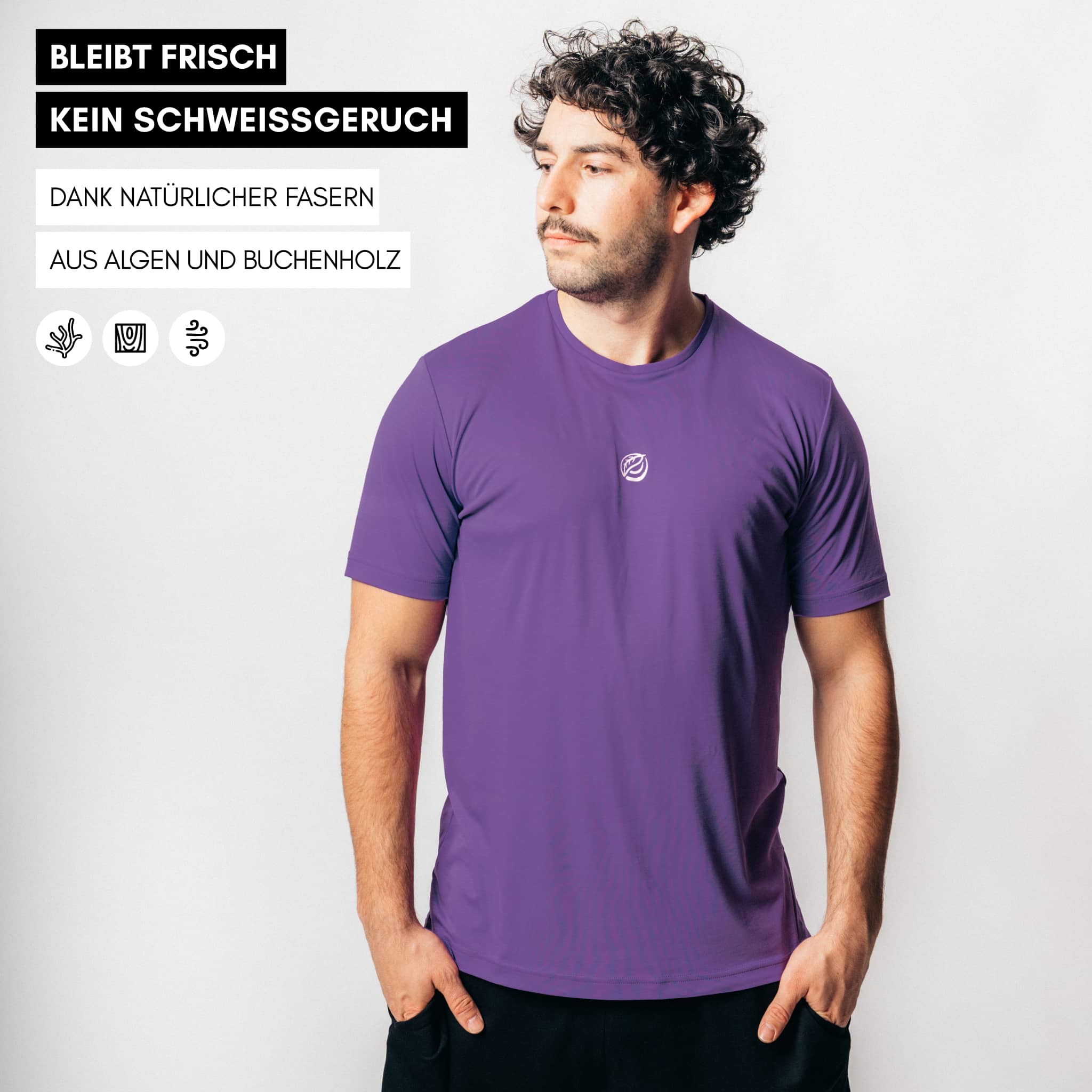 ATTITUDE 2.0 I Natural Performance Tee - purple