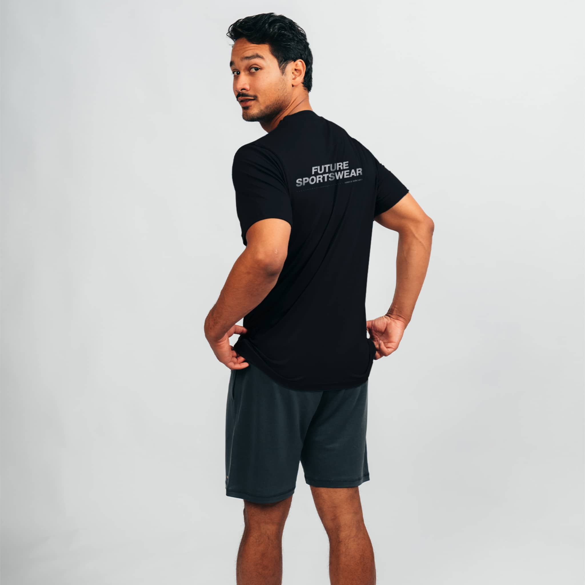 RESET I Natural Performance Tee - schwarz