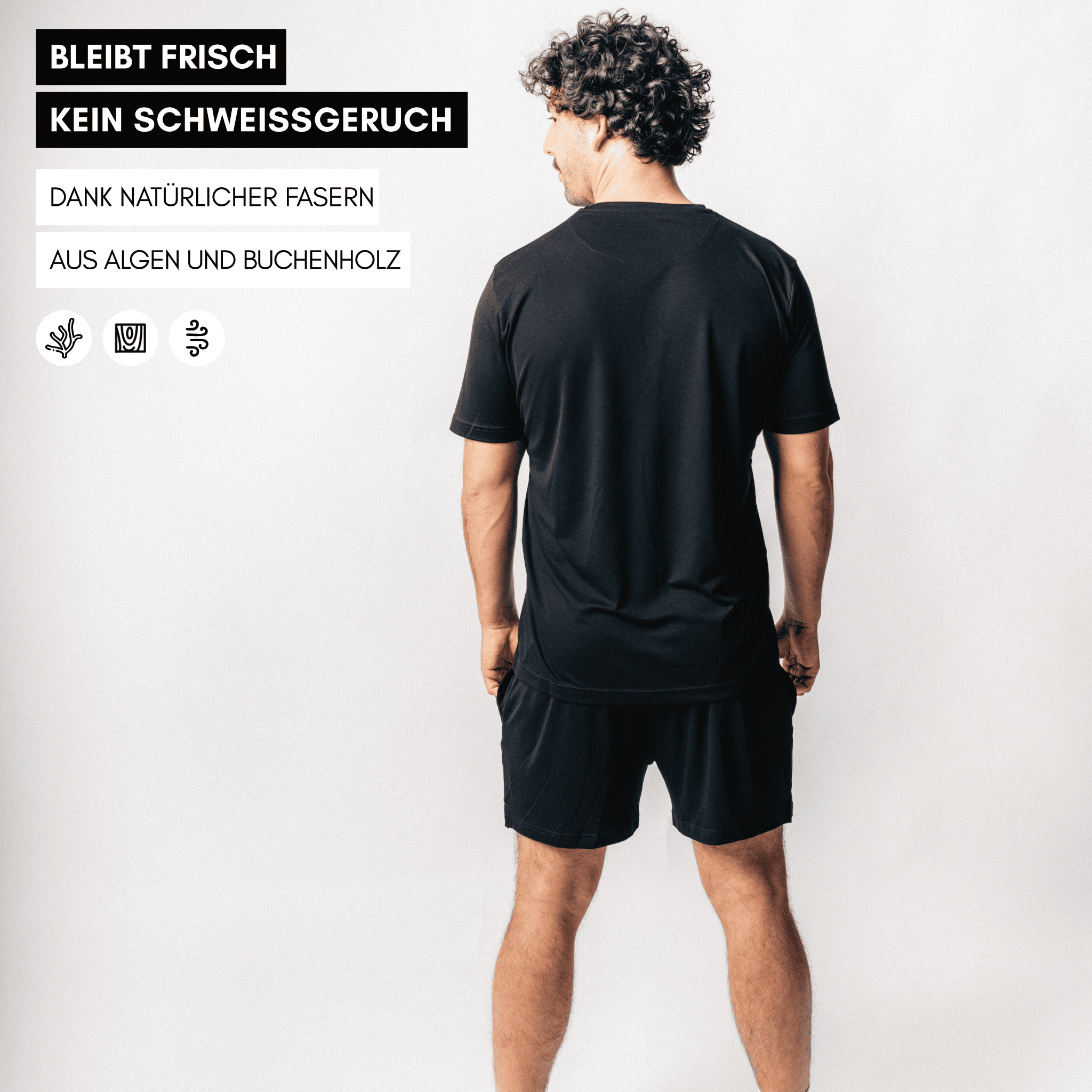RESET Sportset (kurz) - schwarz