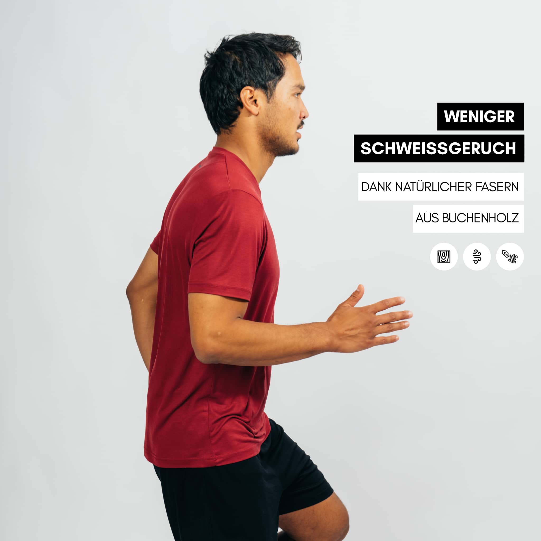 CHANGE I Natural Sport Tee - rot