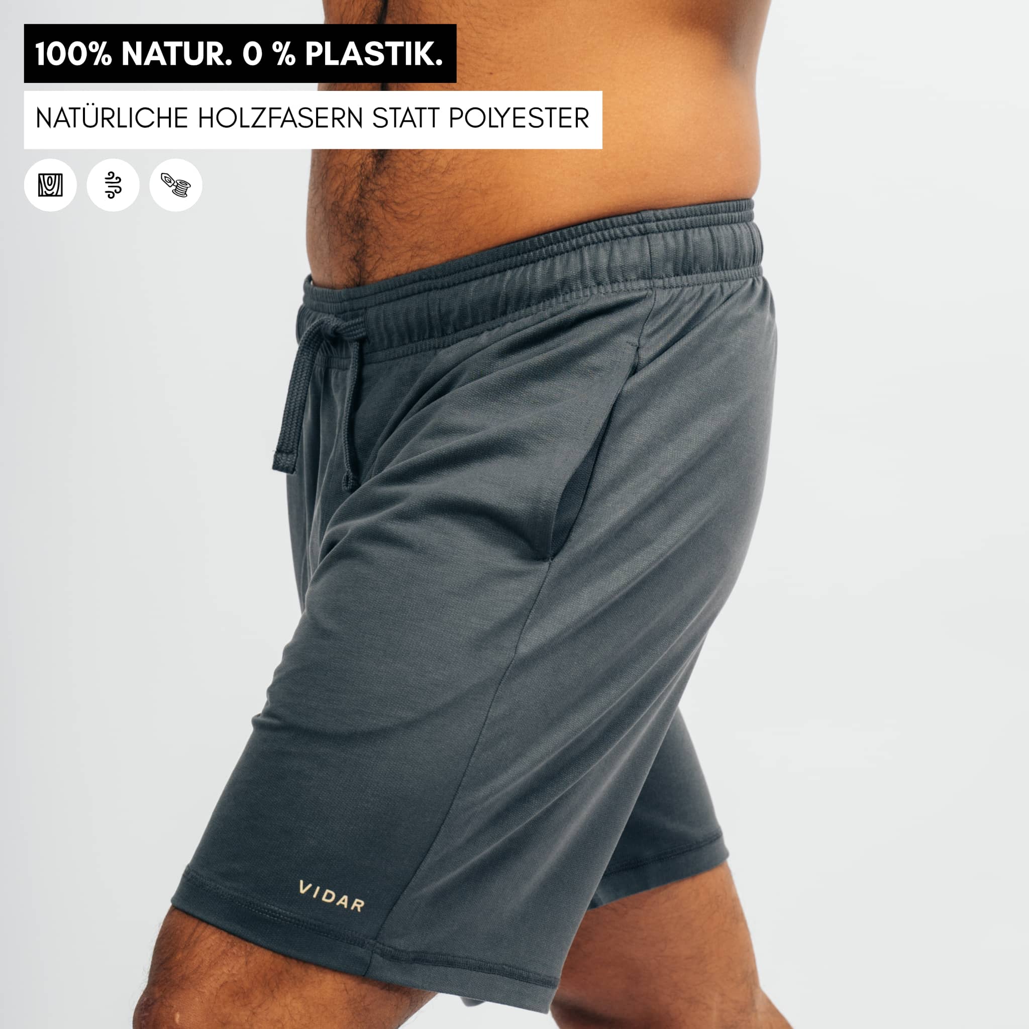 MOVE I Natural Sport Shorts - anthrazit