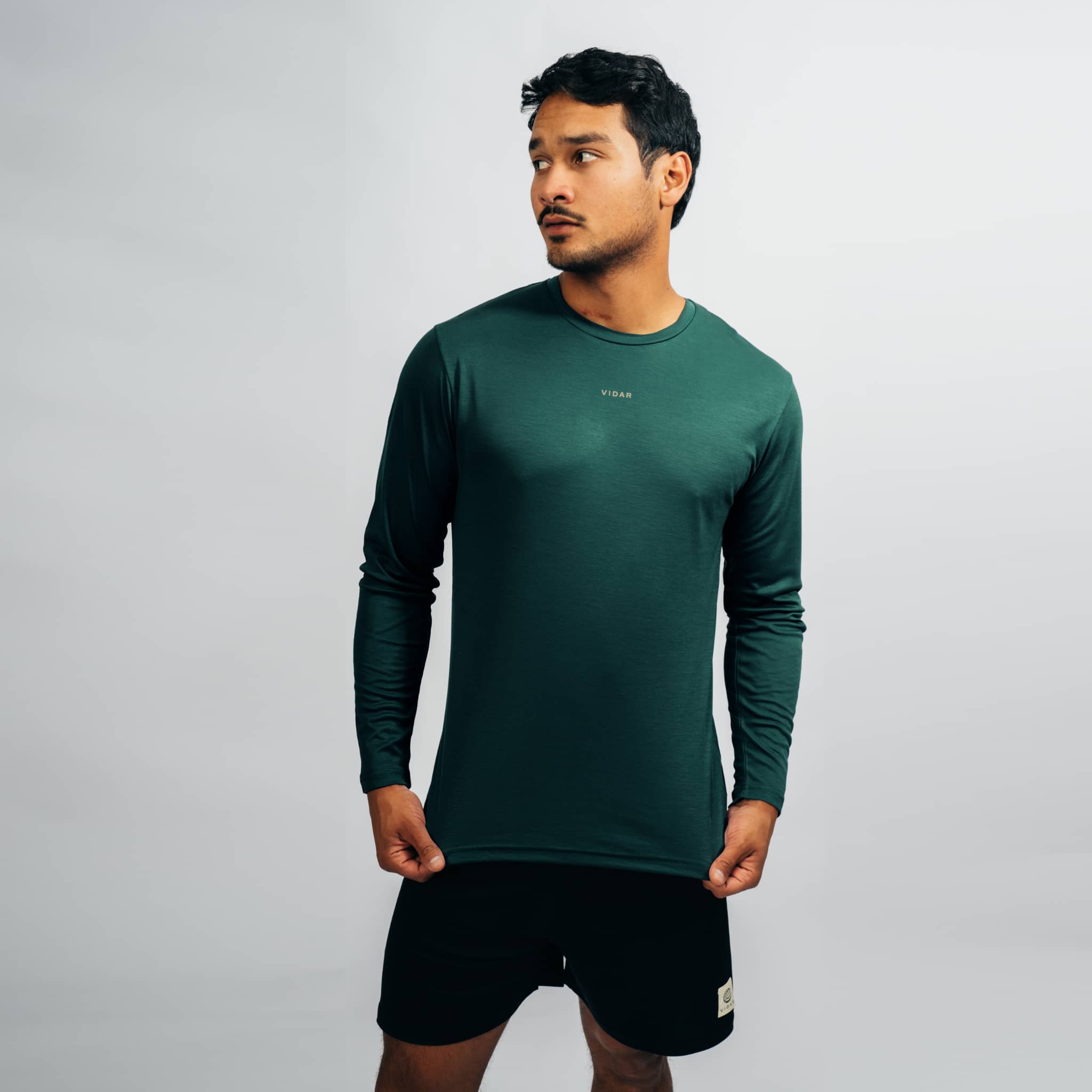 DISTANCE | Natural Performance Longsleeve - dunkelgrün