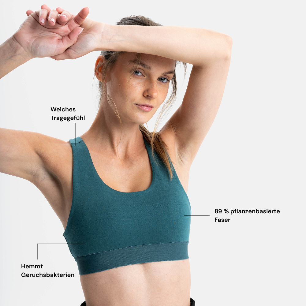 BREATH | Natural Sport Bra | Deep Sea Green