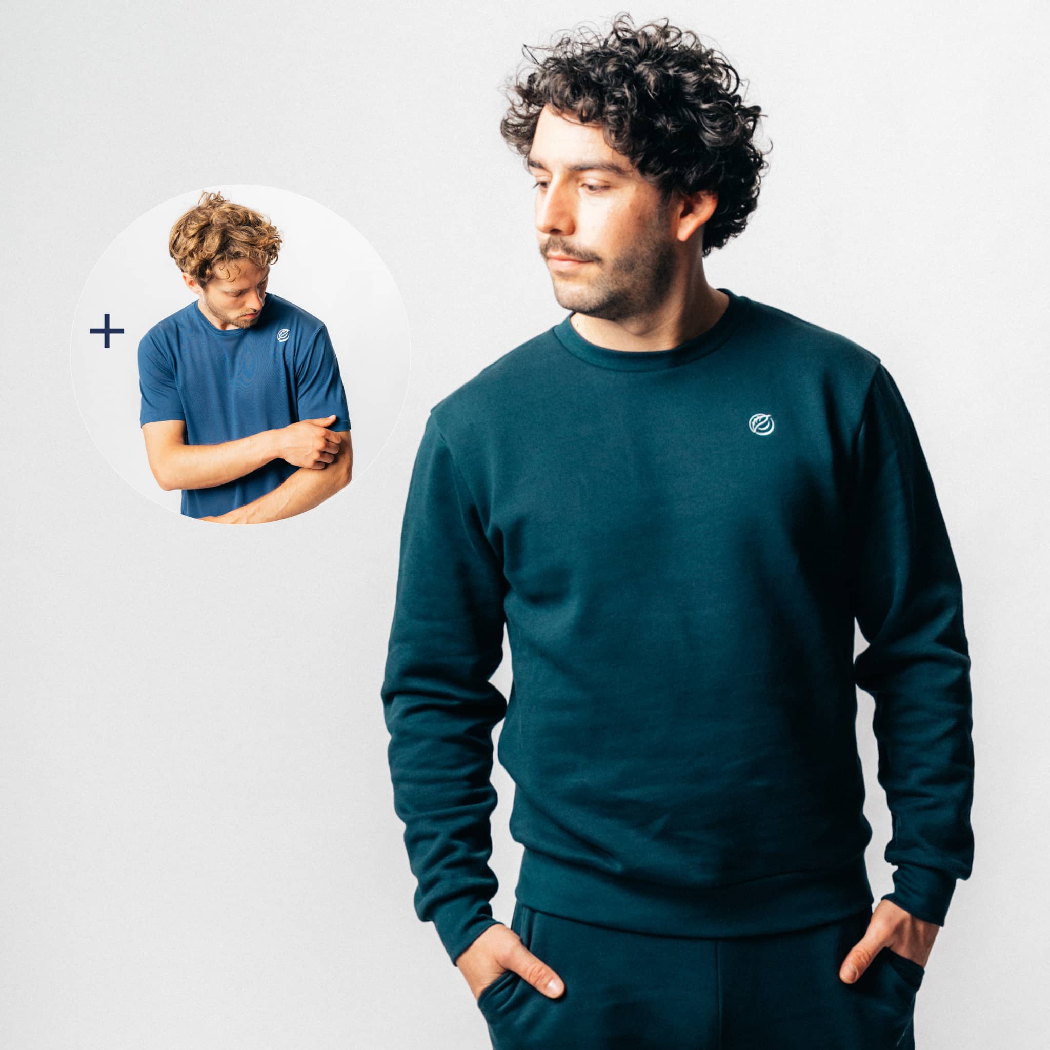 Sportset - RECORD Sweatshirt und CHANGE TENCEL™ Tee - blau