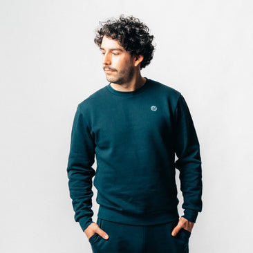 RECORD | Natural Crewneck Sweater navy blau
