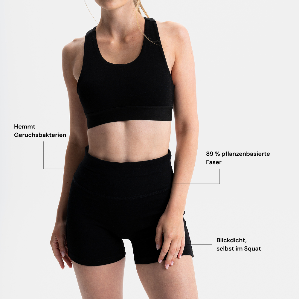 DEFINE  | Natural Short Leggings | Black