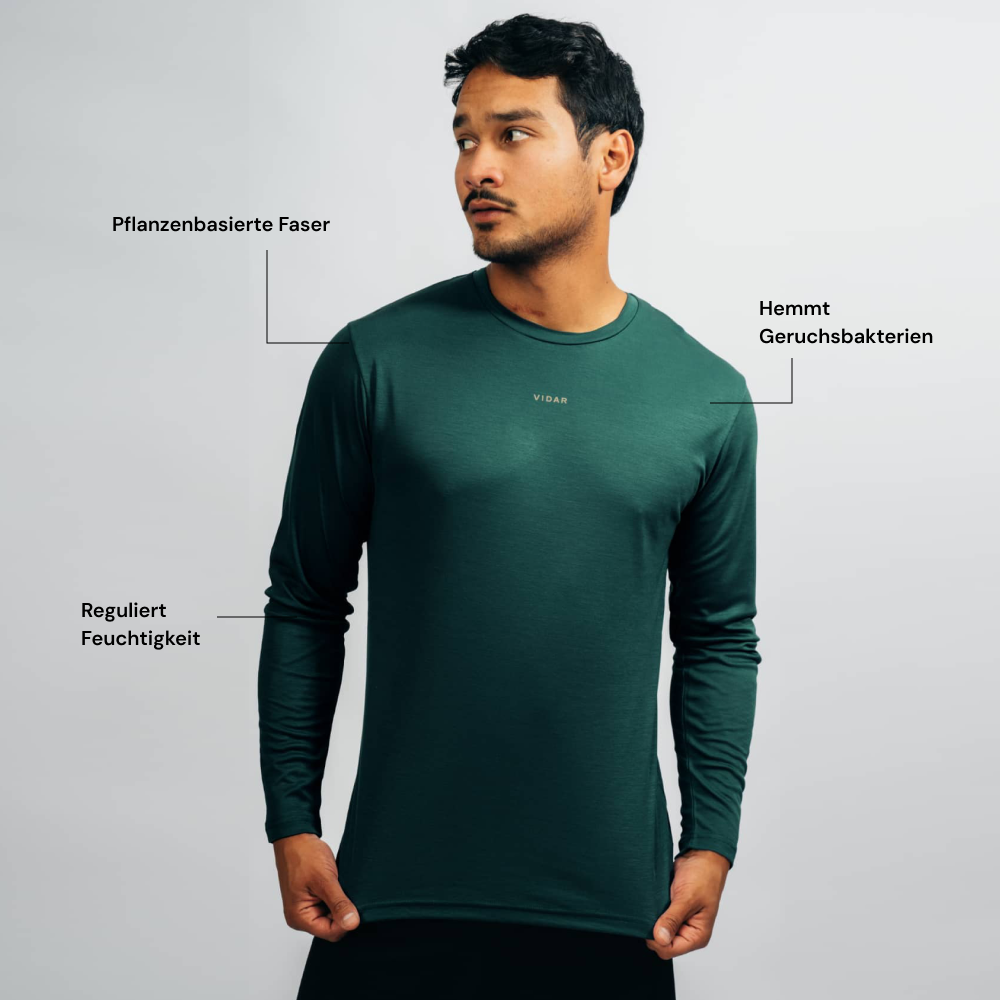 DISTANCE | Natural Performance Longsleeve | Forrest Green