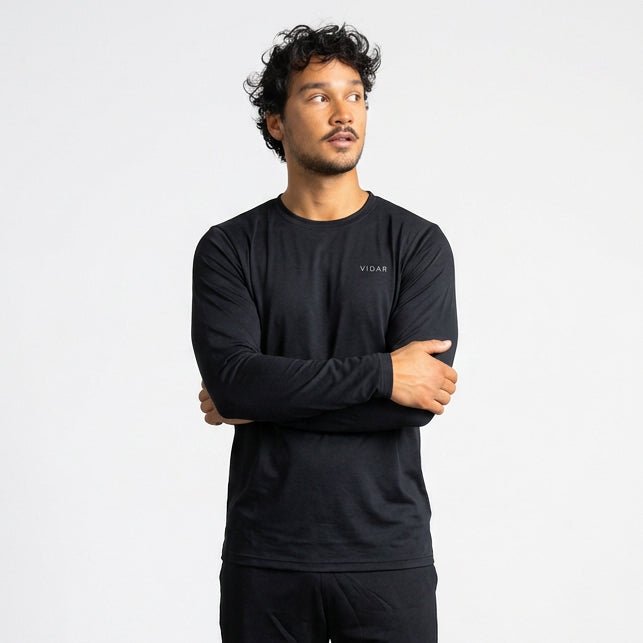 DISTANCE | Natural Performance Longsleeve | Black