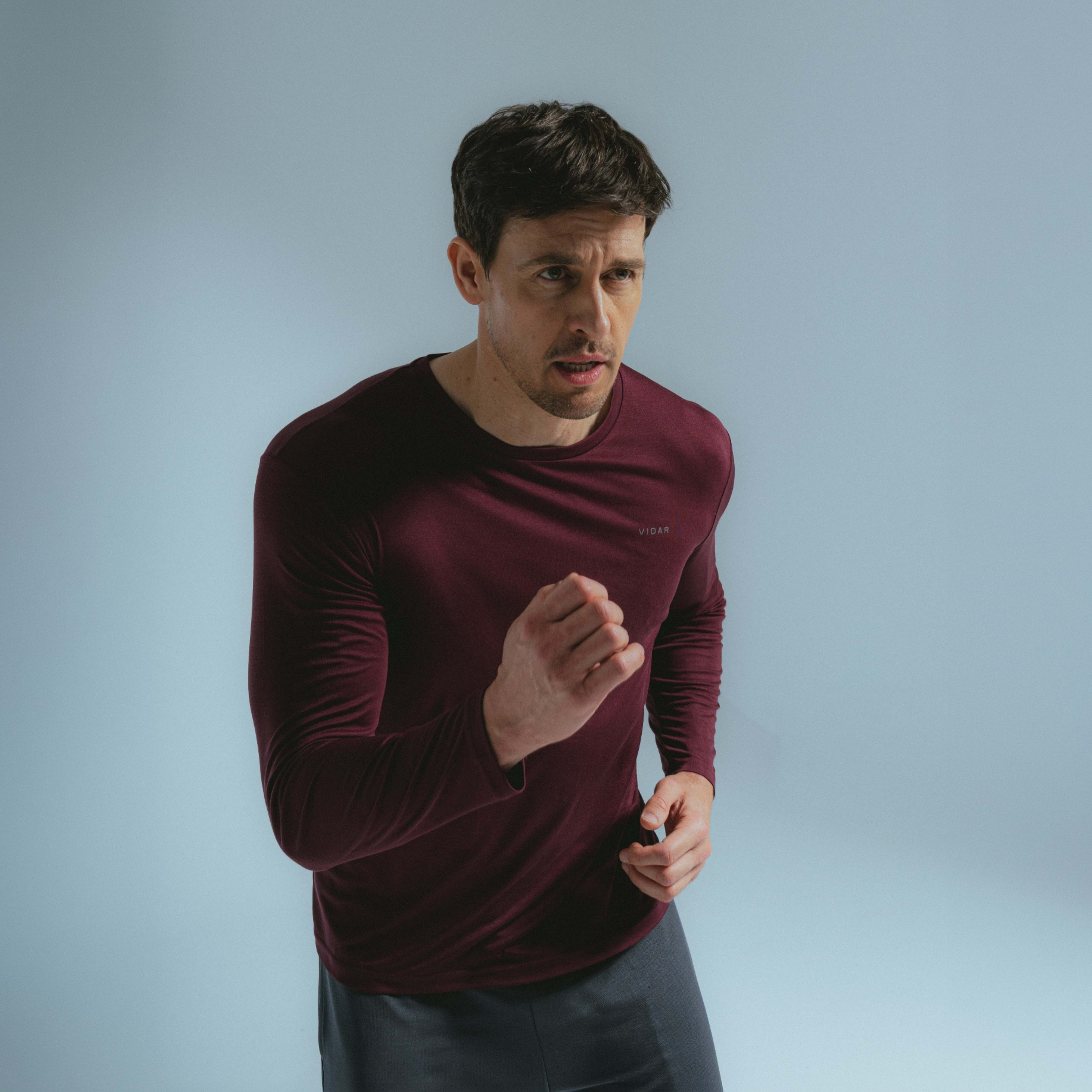 DISTANCE | Performance Longsleeve | Burgundy Red