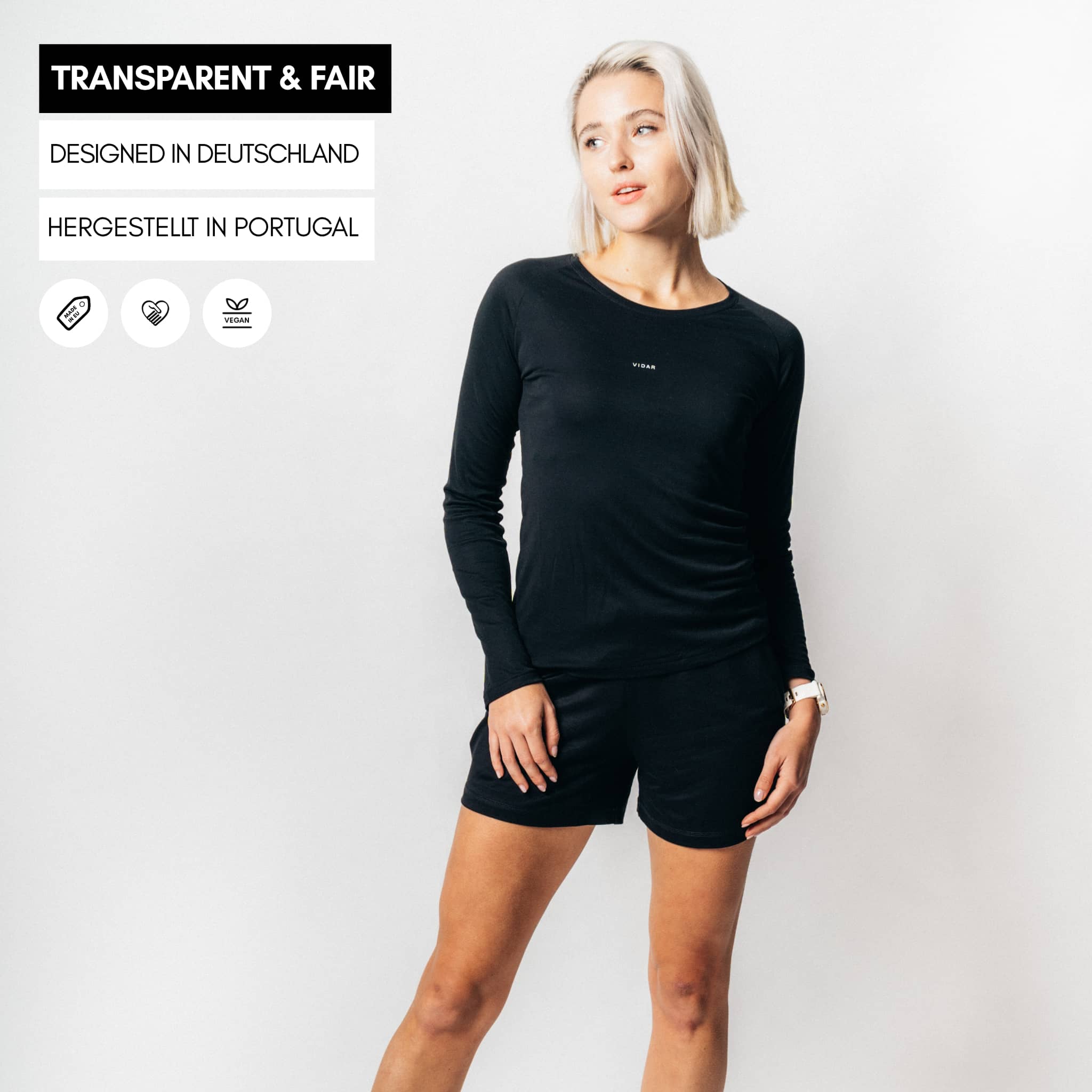 FLOW | Natural Sport Longsleeve - schwarz
