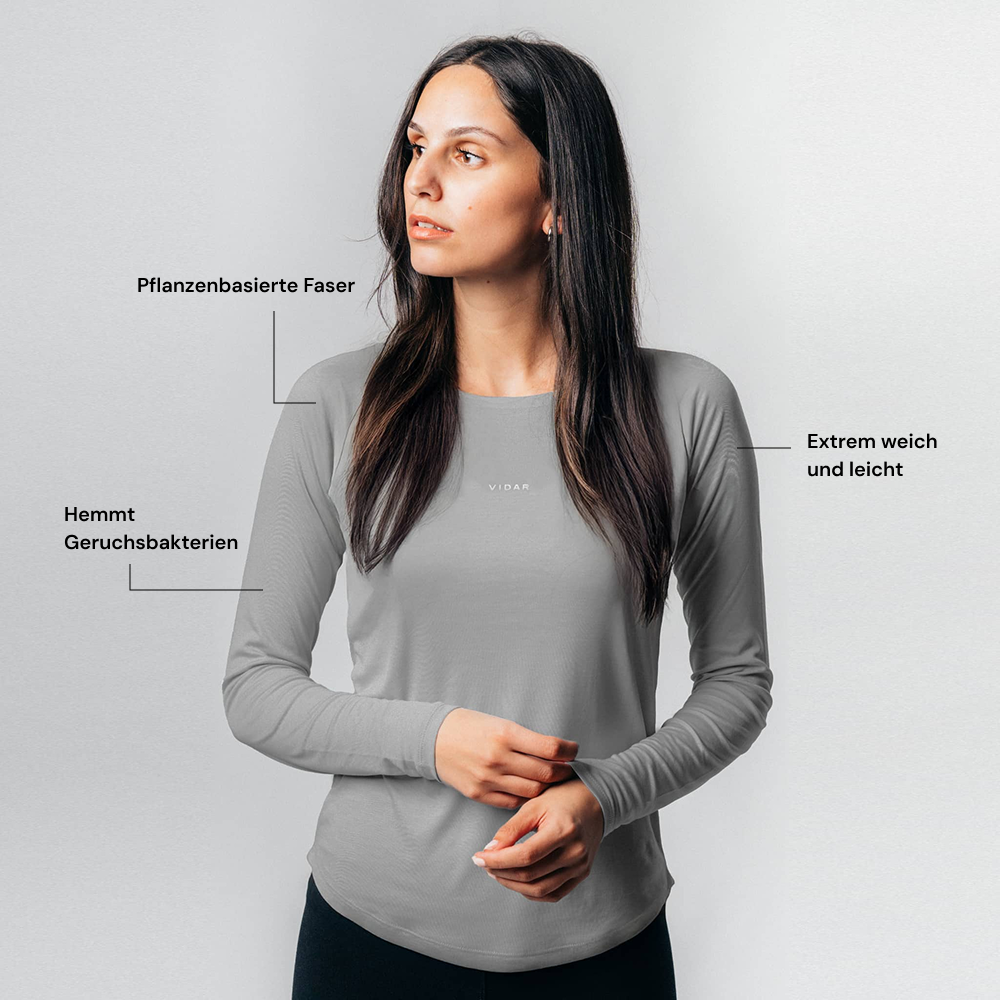 FLOW | Natural Sport Longsleeve | Stone Grey