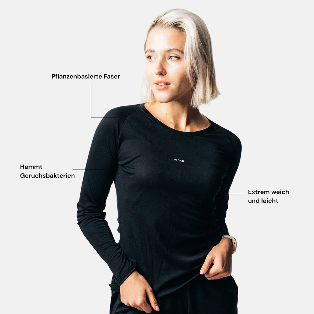 FLOW | Natural Sport Longsleeve | Black