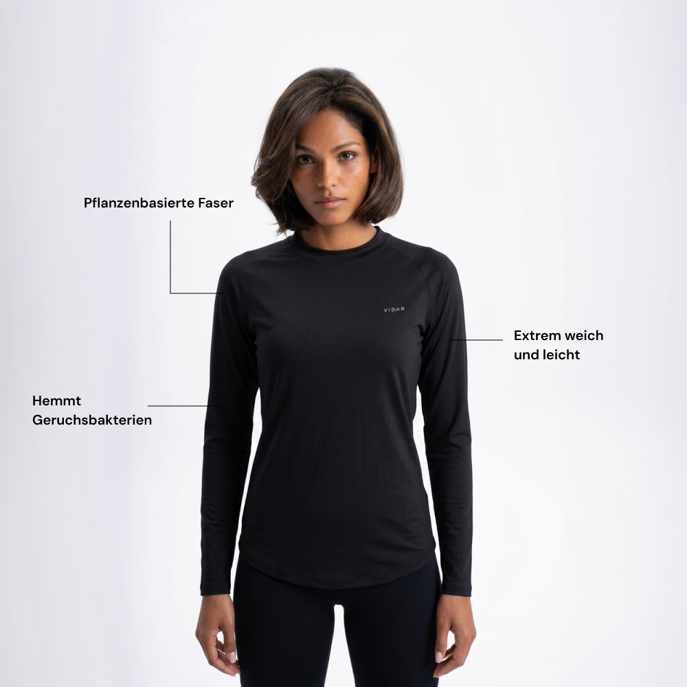 FLOW | Natural Sport Longsleeve | Black