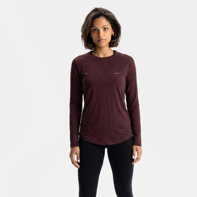 FLOW | Natural Sport Longsleeve | Burgundy