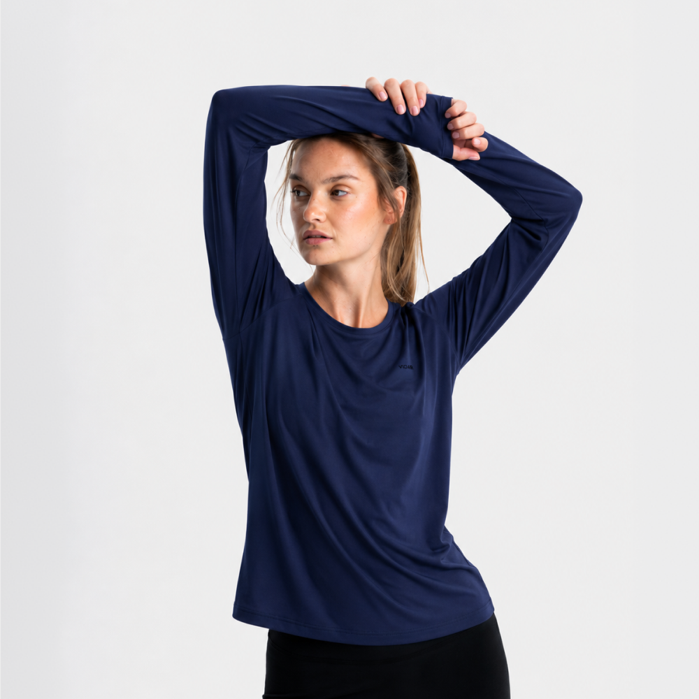 FLOW | Natural Sport Longsleeve | Deep Navy