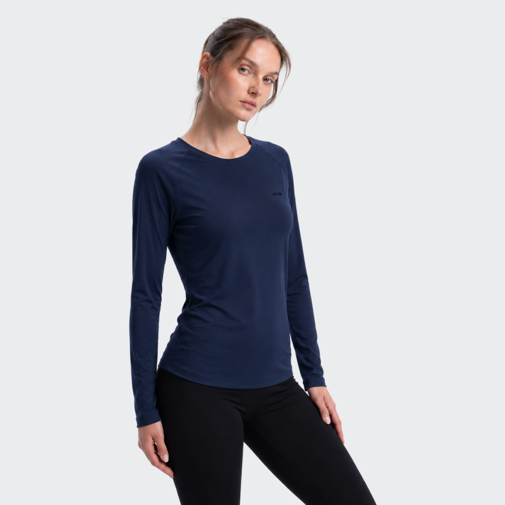 FLOW | Natural Sport Longsleeve | Deep Navy