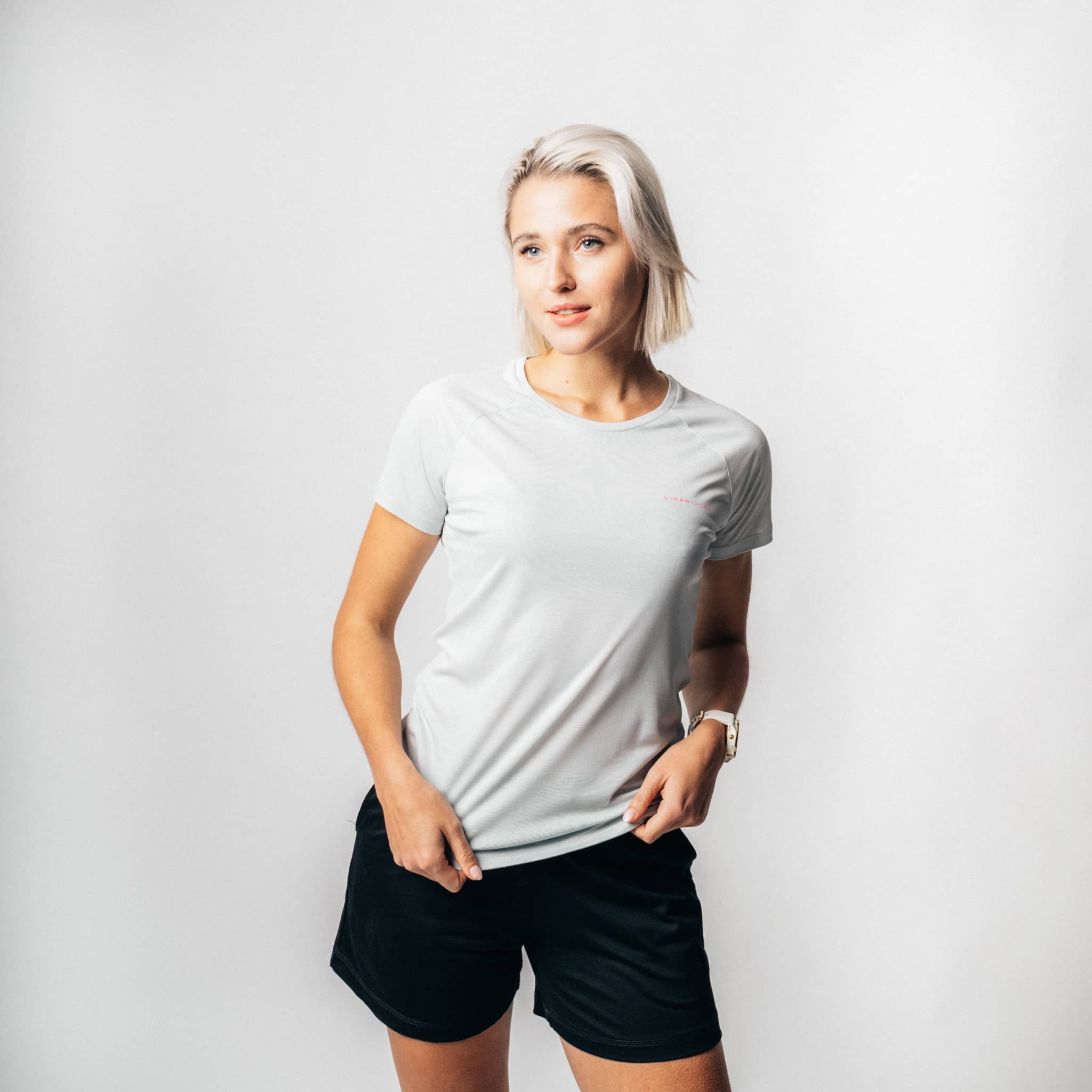 POSEIDA | Women Sport Tee - silbergrau