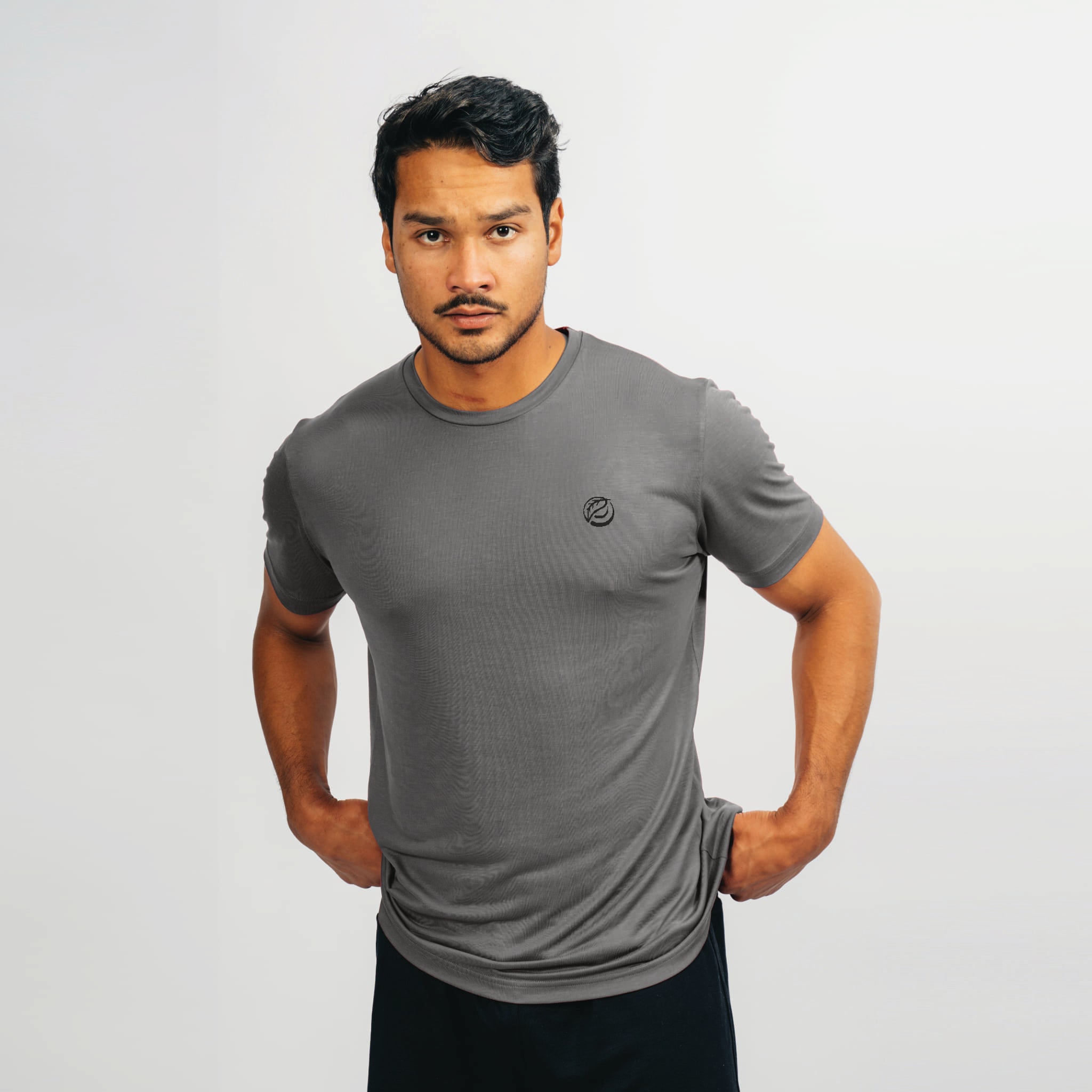 CHANGE I Natural Sport Tee - dunkelgrau