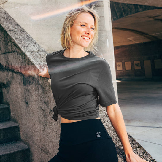 NEUTRAL I Natural Oversized Sport Tee - grey melange