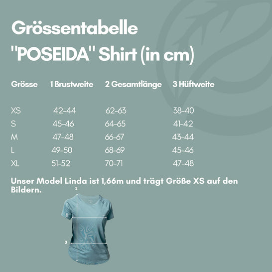 POSEIDA | Women Sport Tee mineral blue