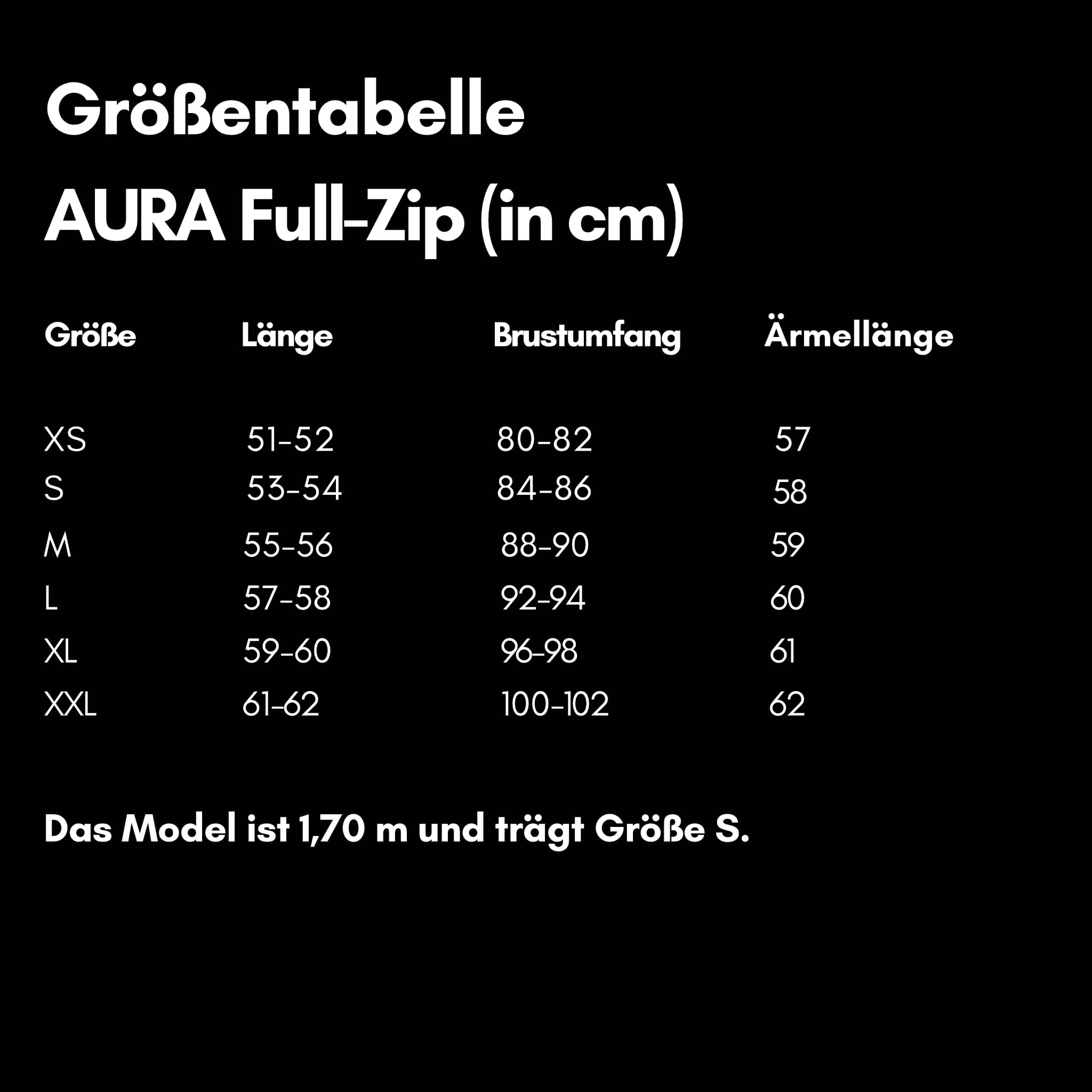 AURA | Natural Full-Zip – schwarz