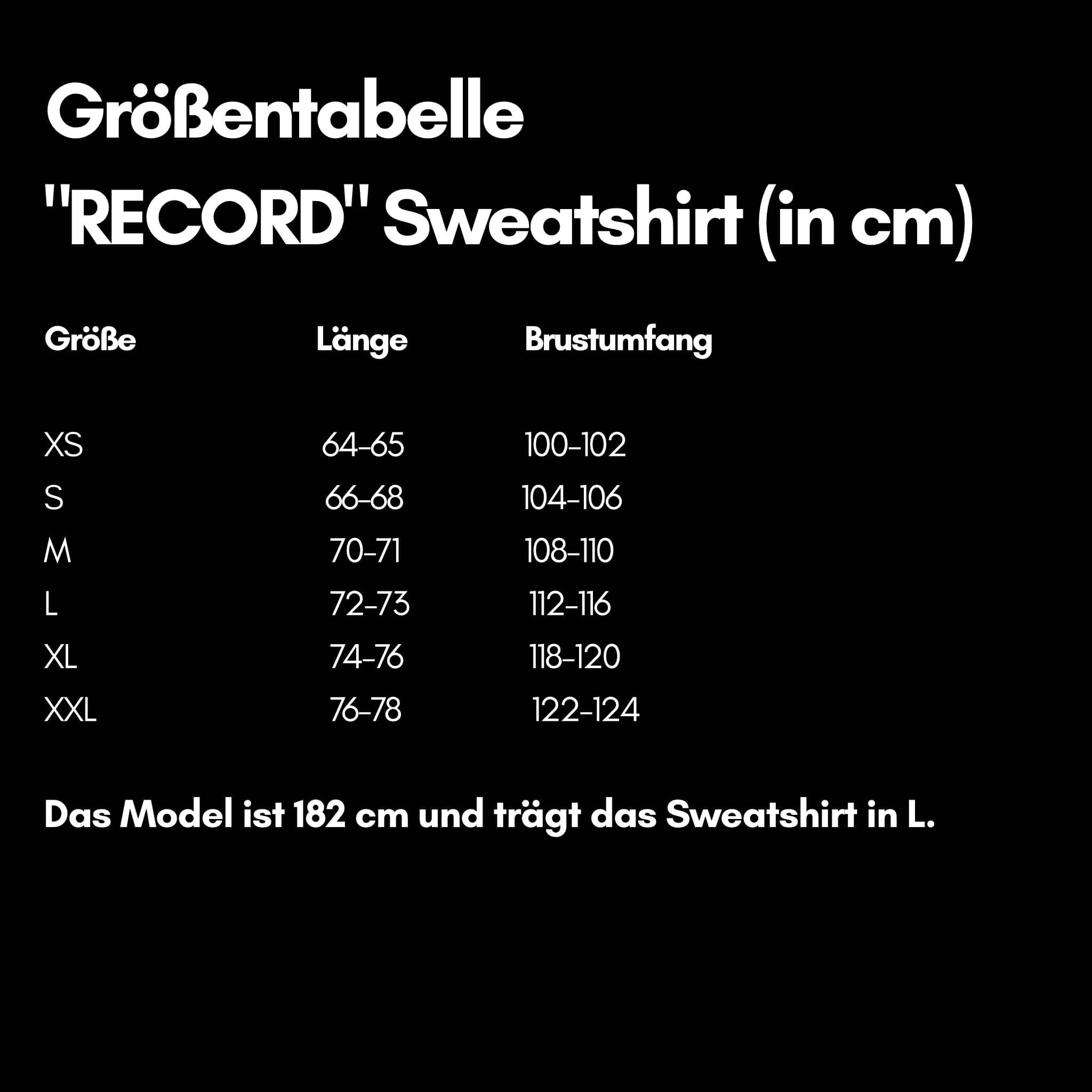 RECORD I Natural Crewneck Sweater - schwarz