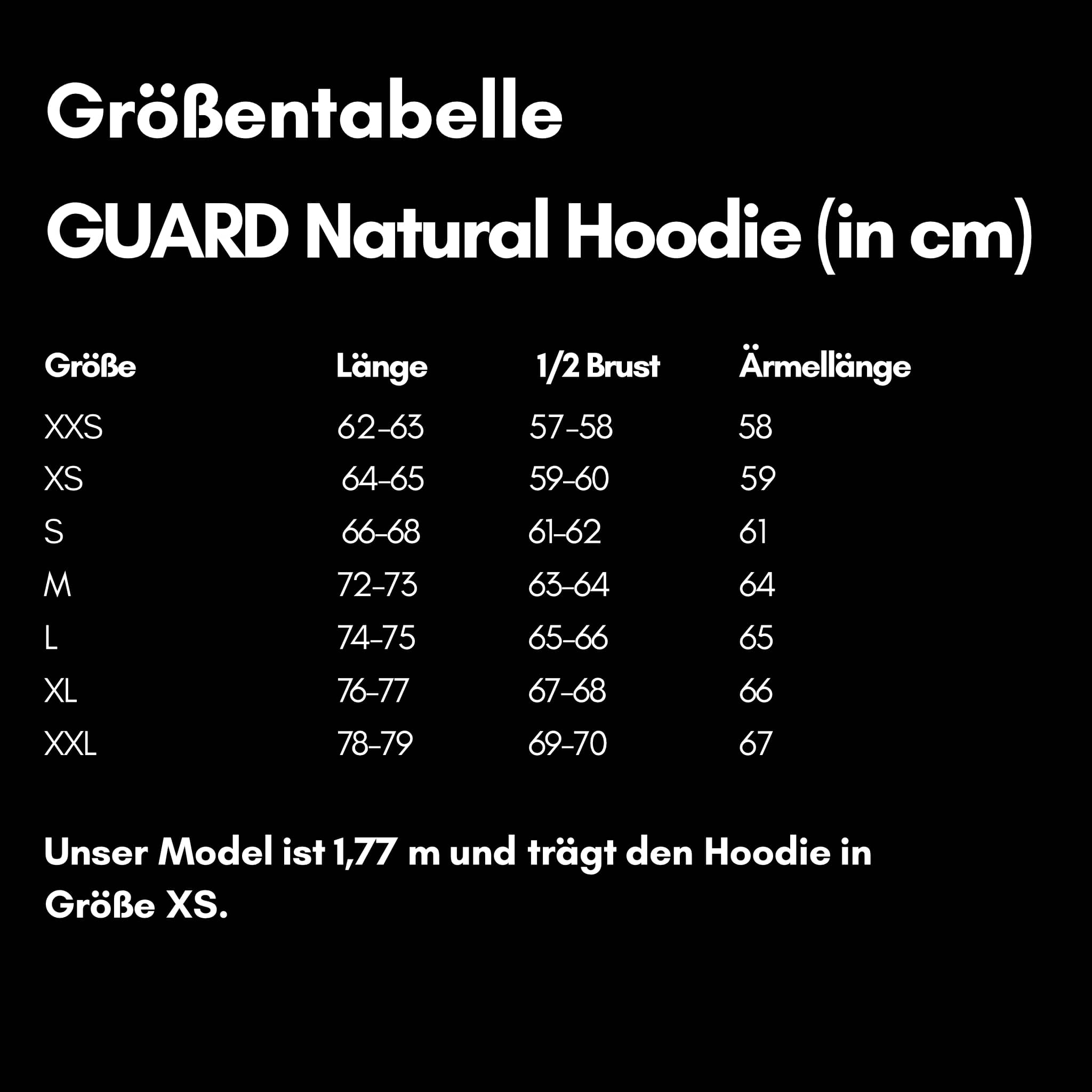GUARD I Natural Hoodie Oversize - schwarz