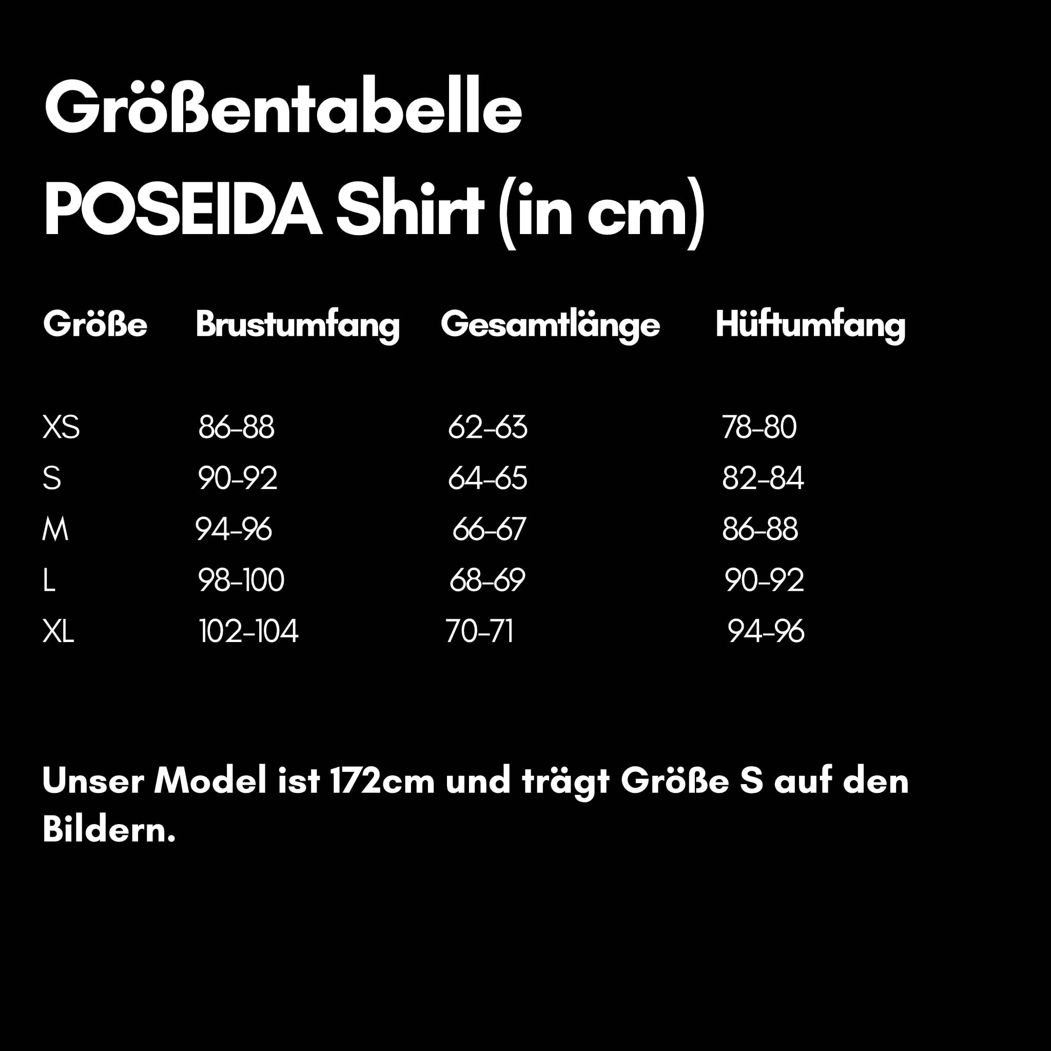 POSEIDA | Women Sport Shirt aus SEACELL - schwarz