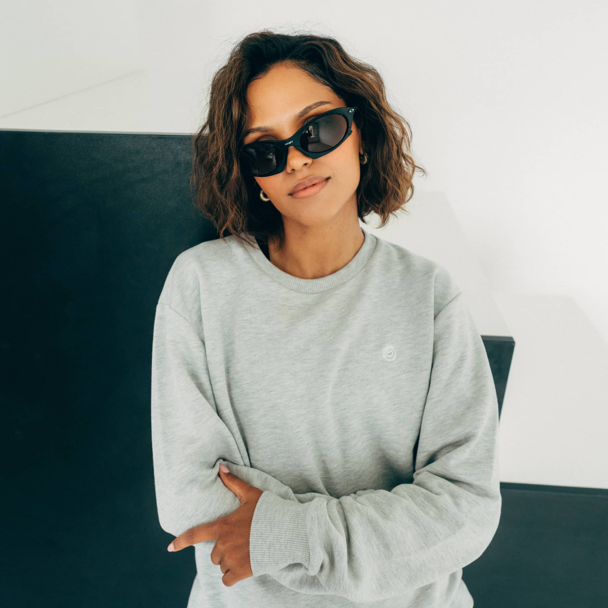 Jogginganzug aus TENCEL™ und Biobaumwolle - grau meliert