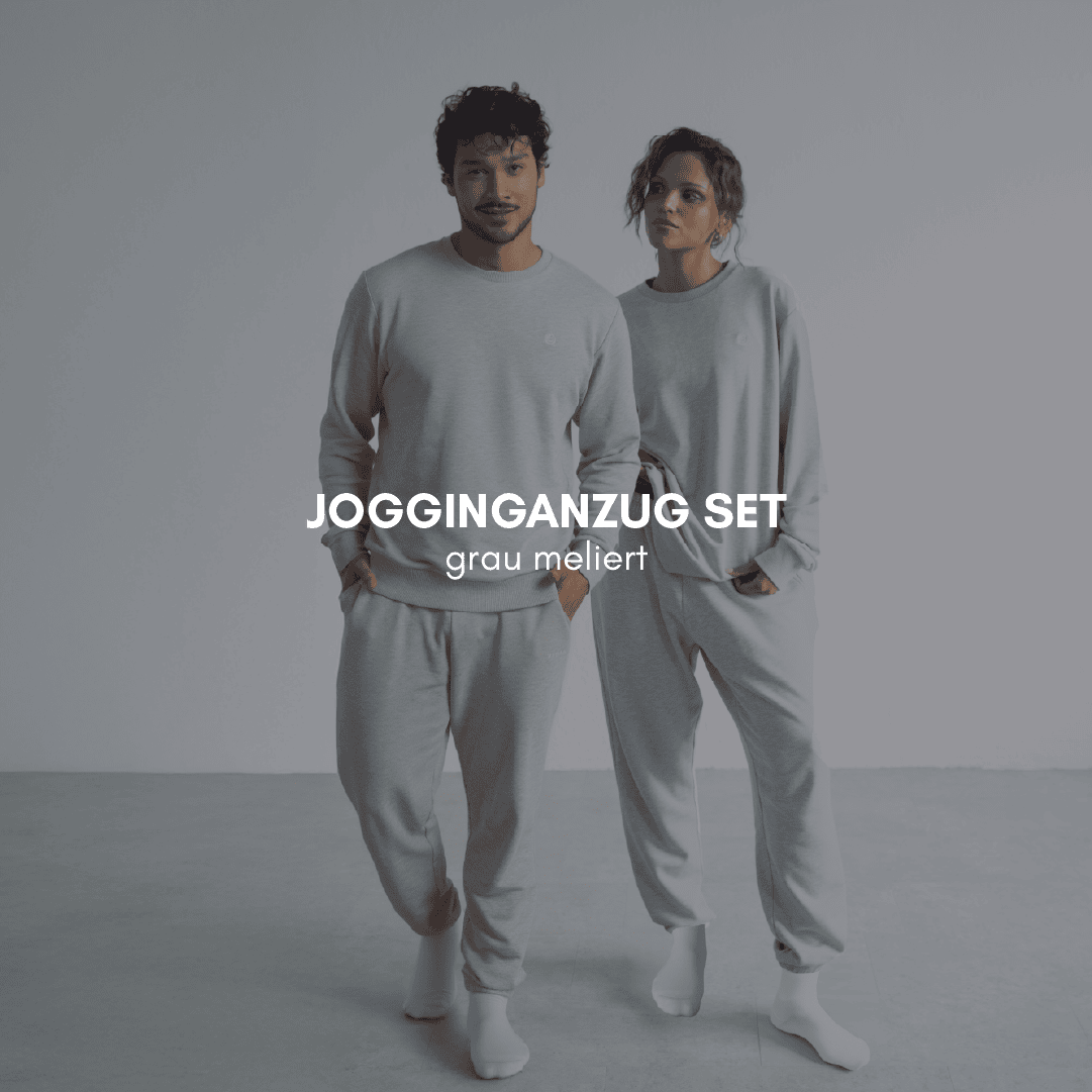 Jogginganzug aus TENCEL™ und Biobaumwolle - grau meliert