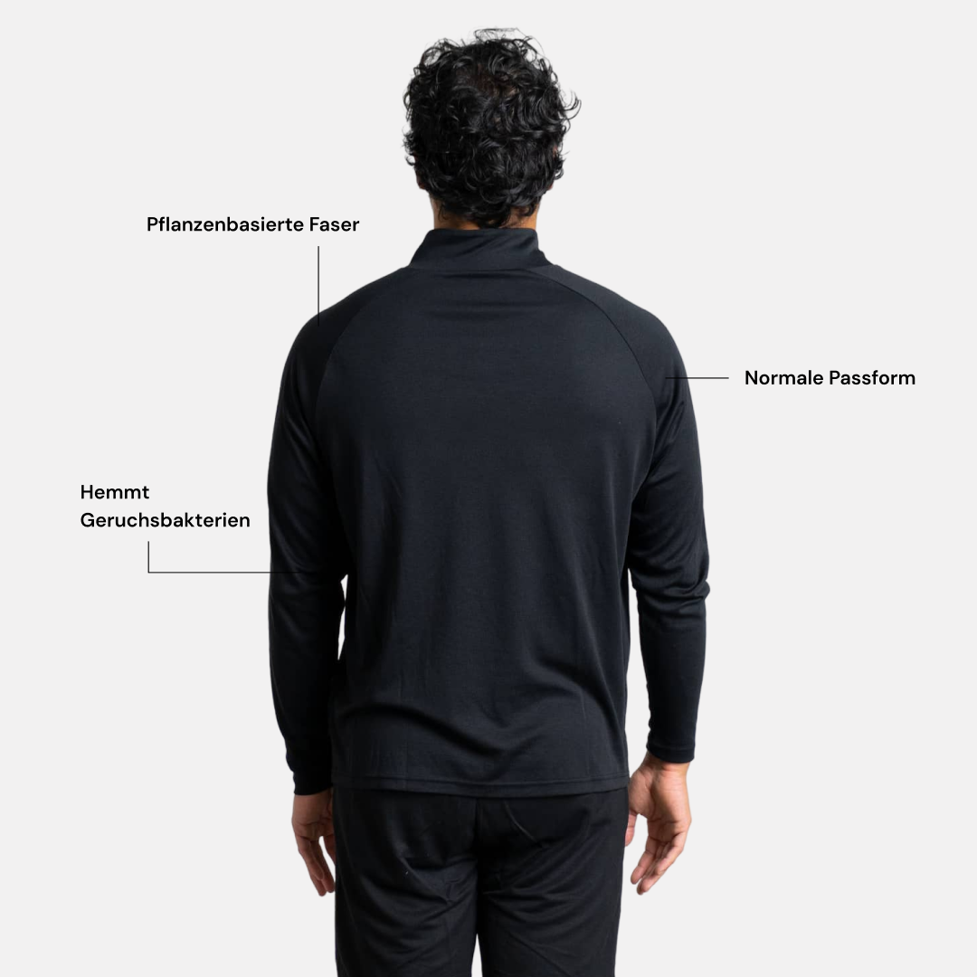 MOTION | Natural Quarter-Zip | Black