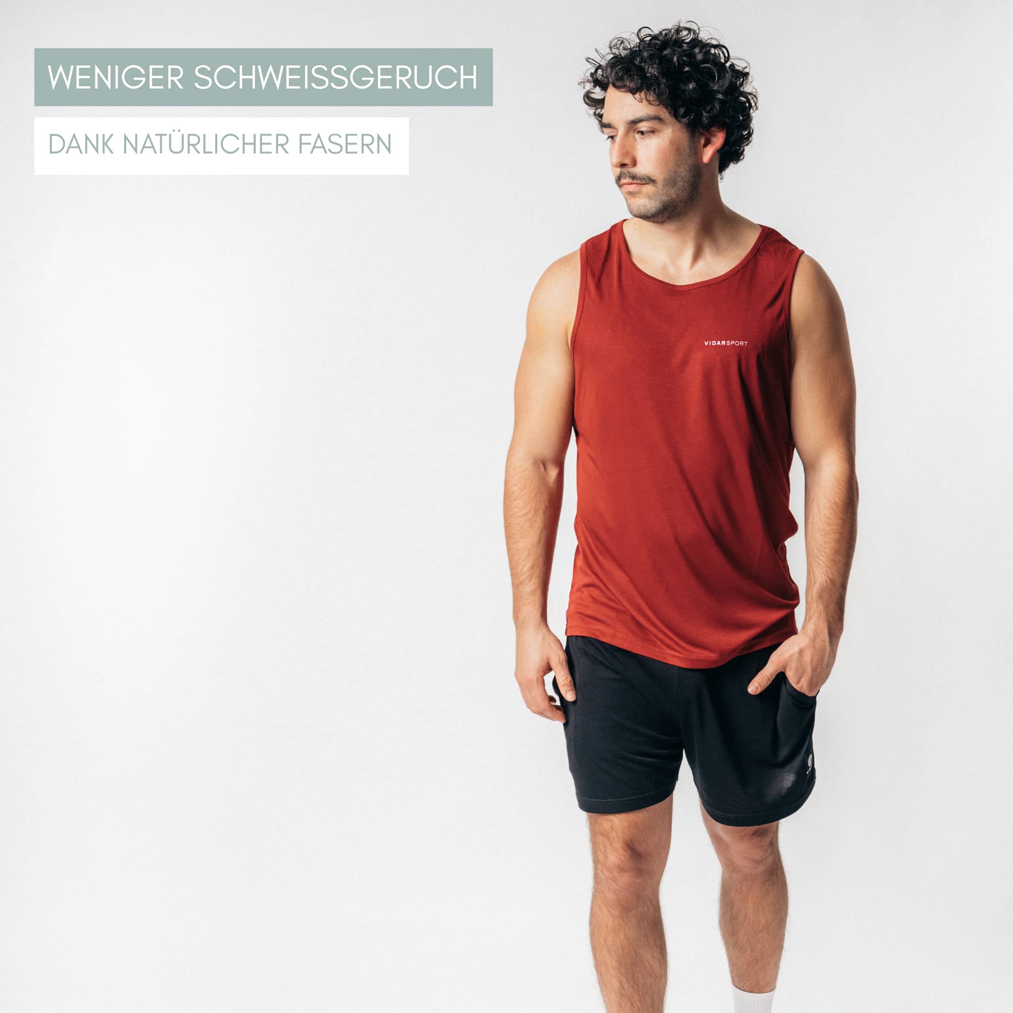 ANSWER | Sleeveless Sport Shirt rot